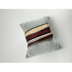 Üç Renkli Yuvarlak Desenli Bileklik